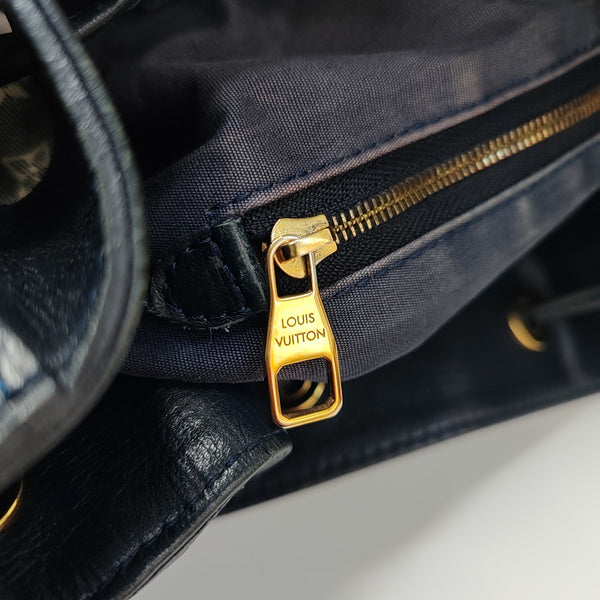 Monogram Denim Bucket Bag Gray