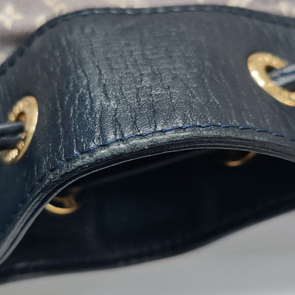 Monogram Denim Bucket Bag Gray