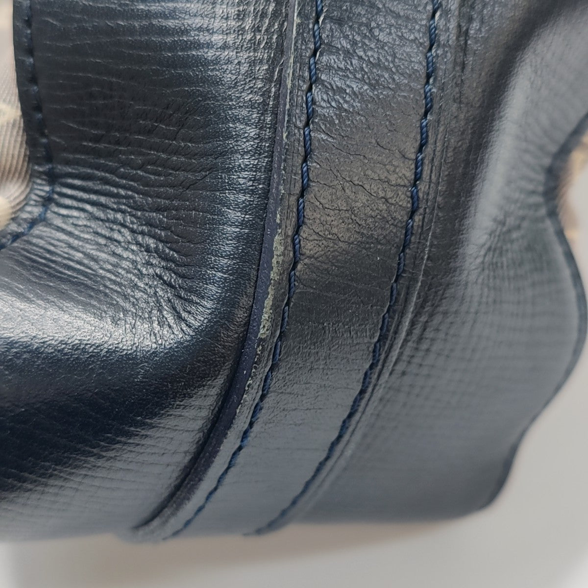 Monogram Denim Bucket Bag Gray