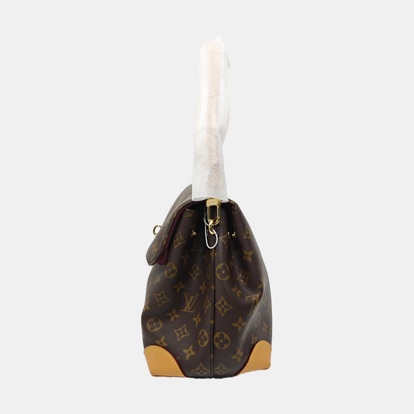 Monogram Coated Canvas Shoulder Bag MM Brown