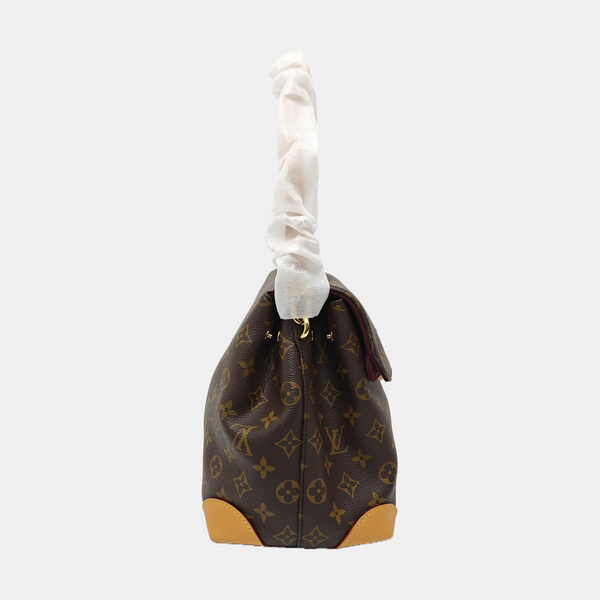 Monogram Coated Canvas Shoulder Bag MM Brown