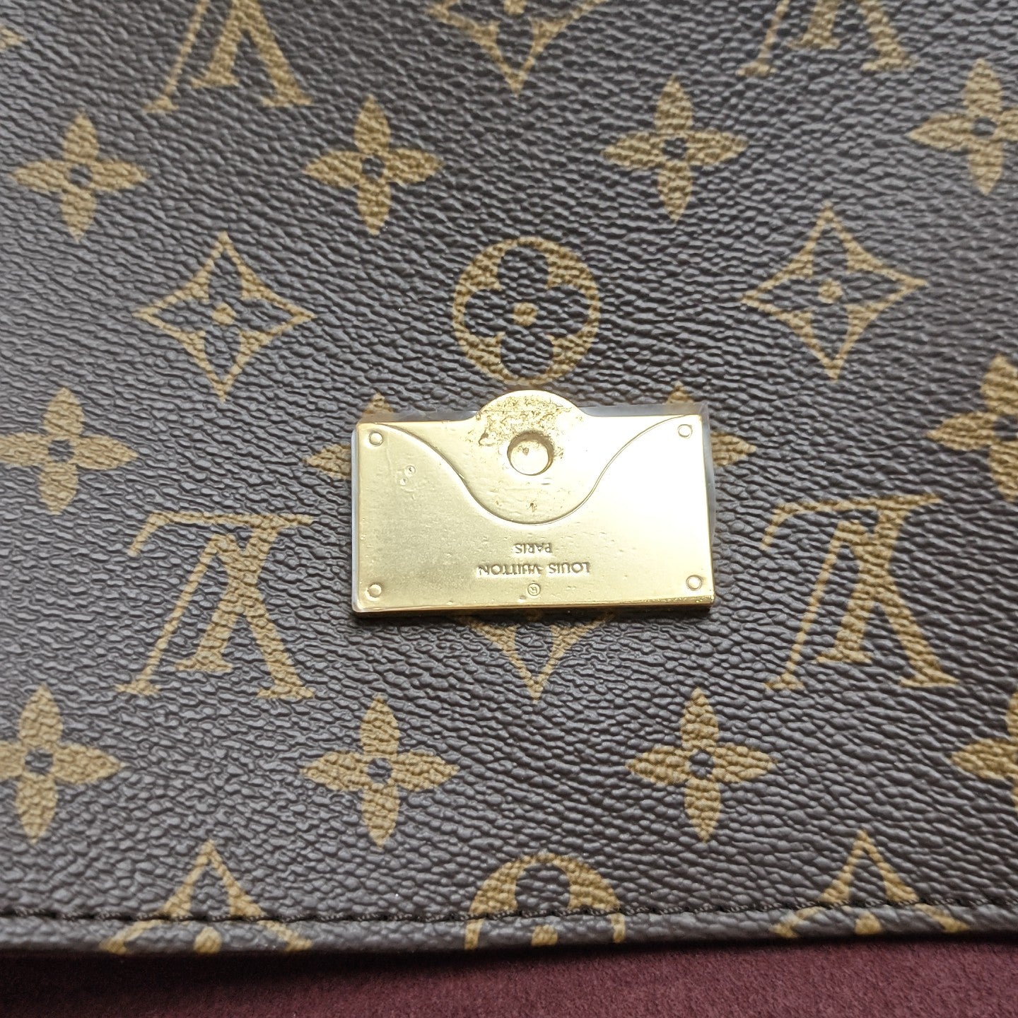 Monogram Coated Canvas Shoulder Bag MM Brown