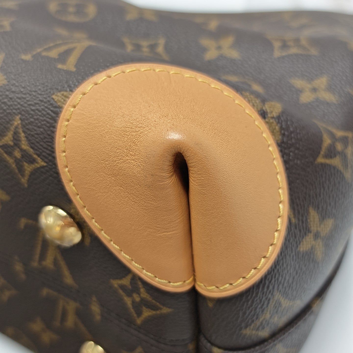 Monogram Coated Canvas Shoulder Bag MM Brown