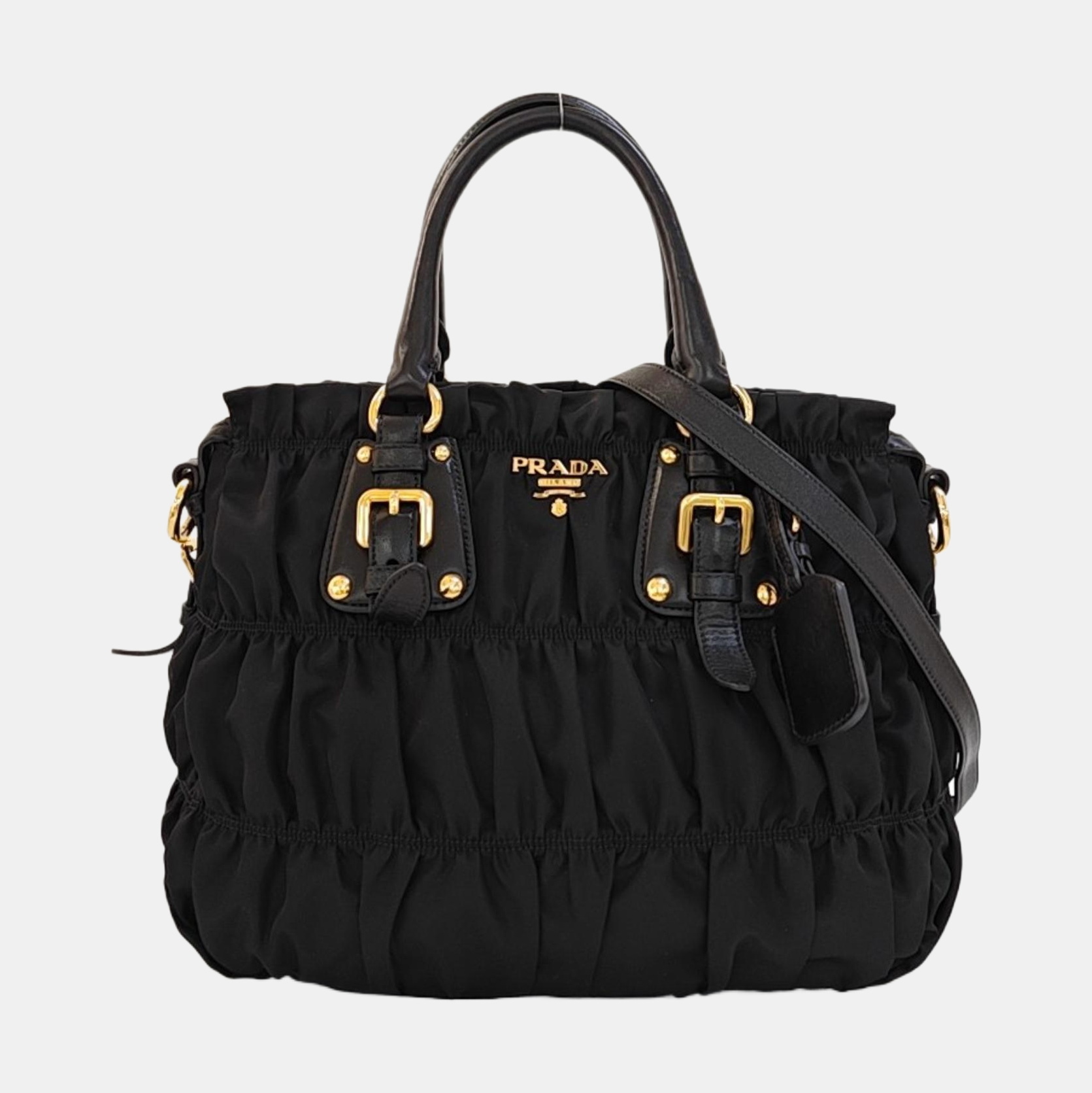 Gaufre Quilted Nylon Black