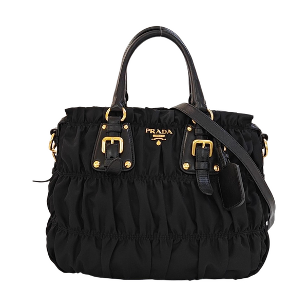 Gaufre Quilted Nylon Black