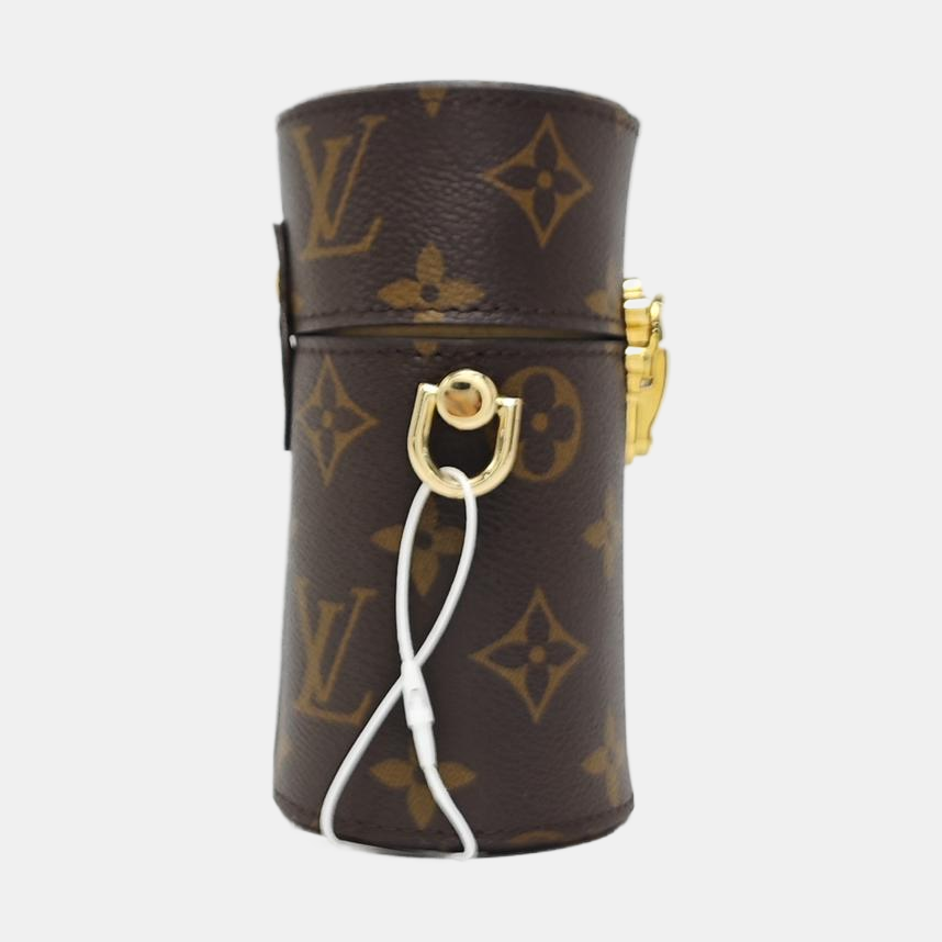 Monogram Coated Canvas Shoulder Bag Brown