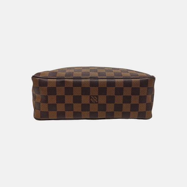 Damier Ebene Coated Canvas Clutch Brown