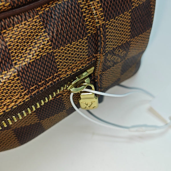 Damier Ebene Coated Canvas Clutch Brown
