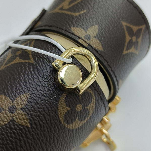 Monogram Coated Canvas Shoulder Bag Brown