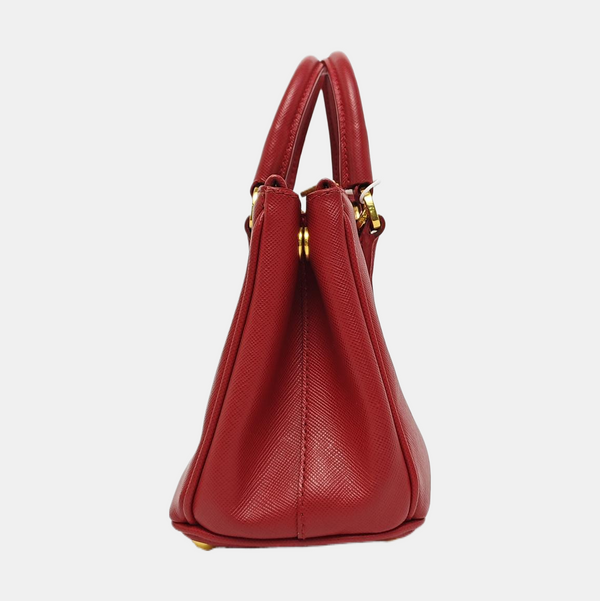 Galleria Super Mini Saffiano Calfskin Red
