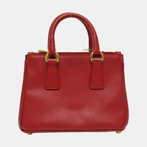 Galleria Super Mini Saffiano Calfskin Red
