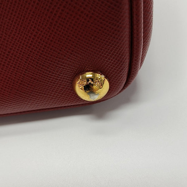 Galleria Super Mini Saffiano Calfskin Red