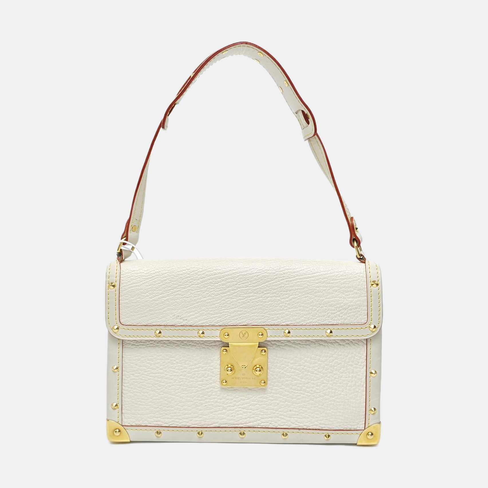 Calfskin Top Handle Bag White