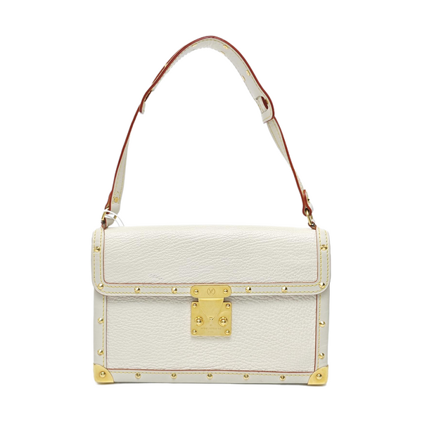 Calfskin Top Handle Bag White