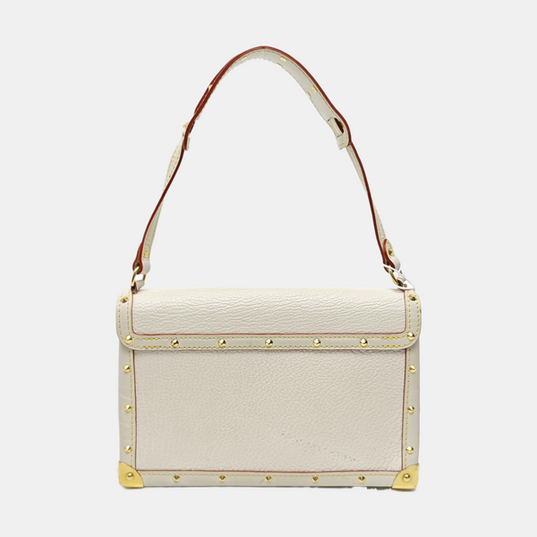 Calfskin Top Handle Bag White