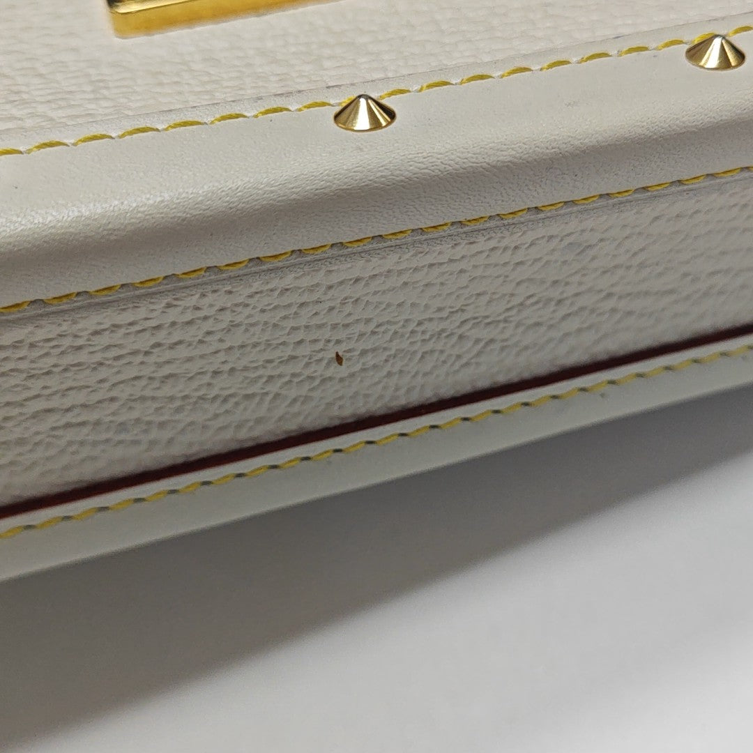 Calfskin Top Handle Bag White