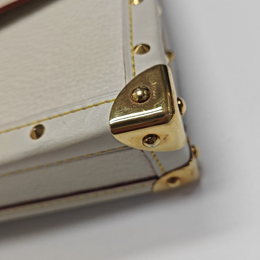Calfskin Top Handle Bag White