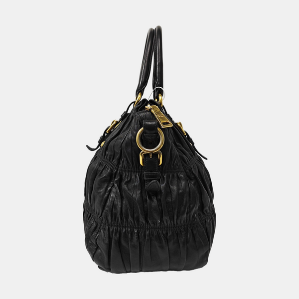 Gaufre Quilted Lambskin Black