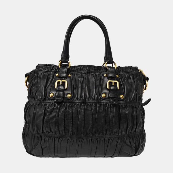 Gaufre Quilted Lambskin Black