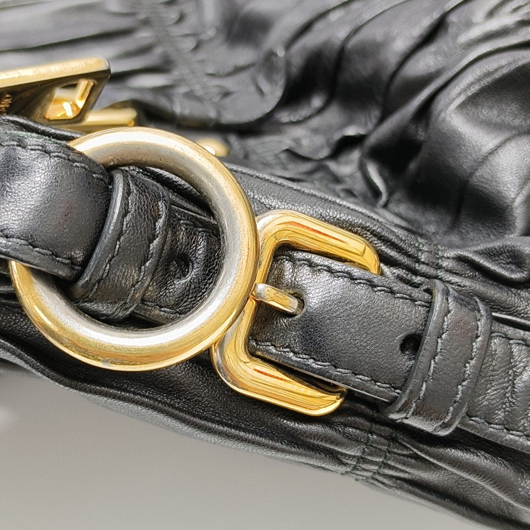 Gaufre Quilted Lambskin Black