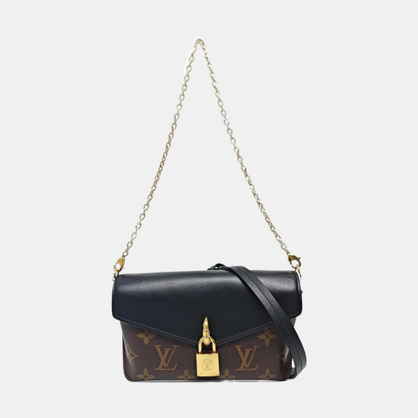 Coated Canvas Shoulder Bag Brown