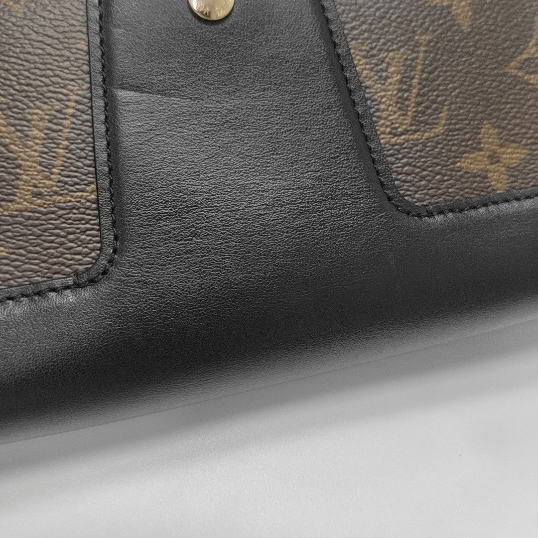 Coated Canvas Shoulder Bag Brown