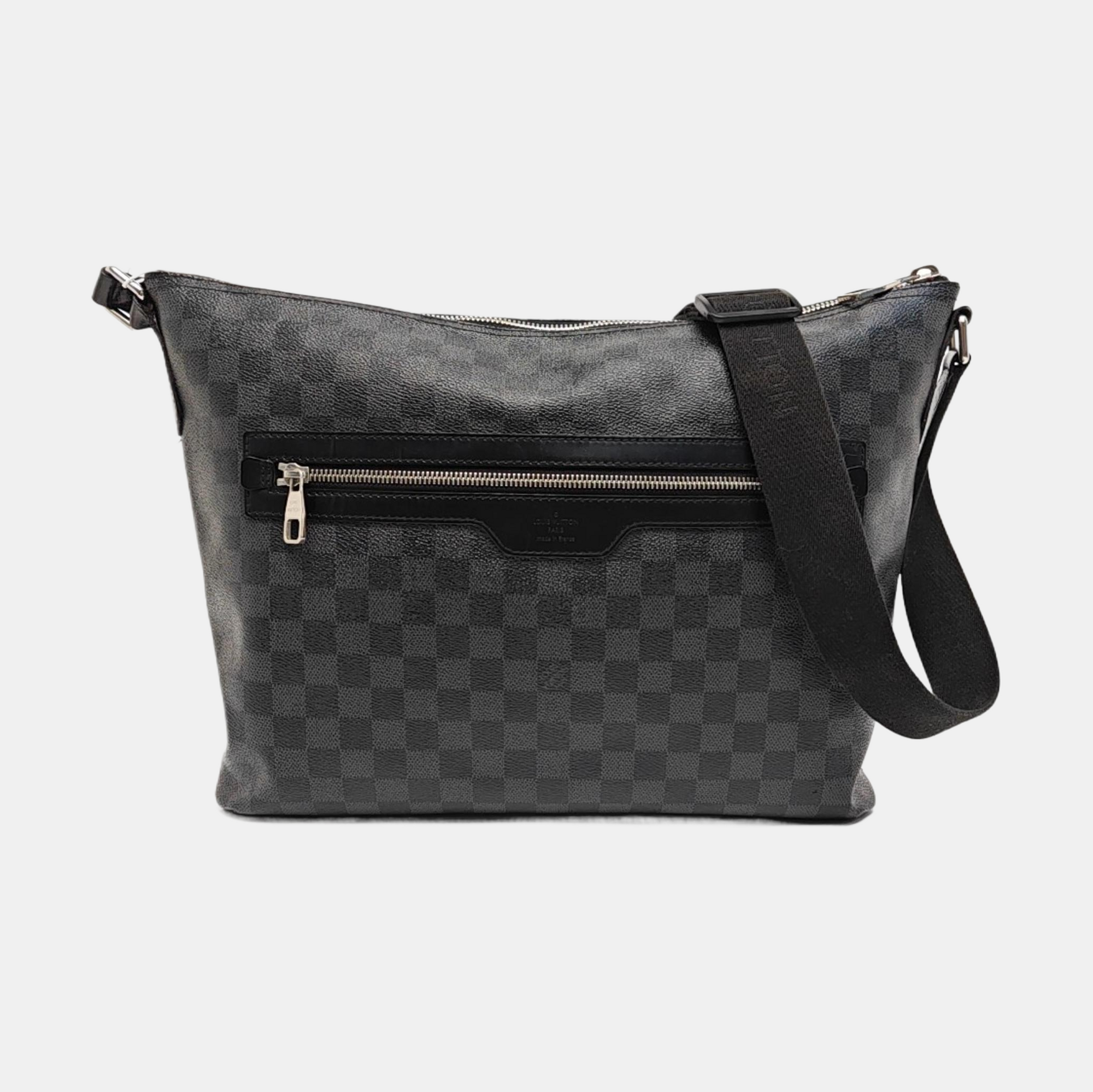 Damier Graphite Coated Canvas Shoulder Bag Black