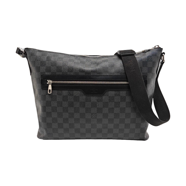 Damier Graphite Coated Canvas Shoulder Bag Black