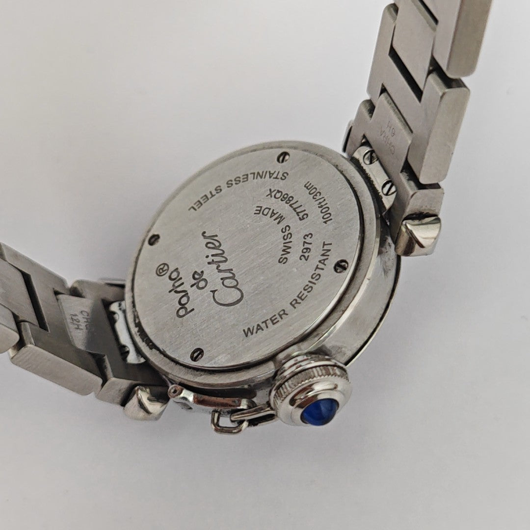 PASHA DE CARTIER 27mm Silver Quartz Watch