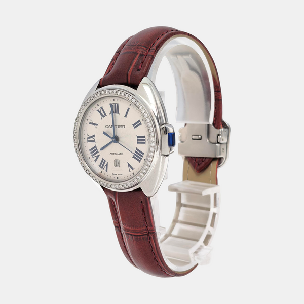 Clé de Cartier 31mm Opaline White Automatic Watch
