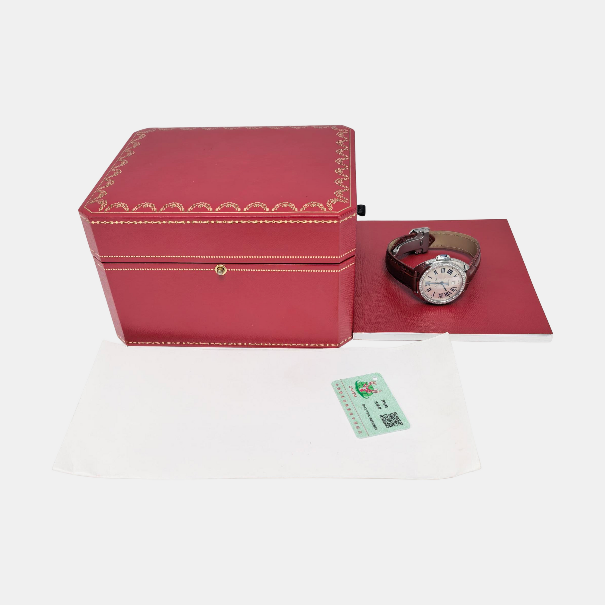 Clé de Cartier 31mm Opaline White Automatic Watch