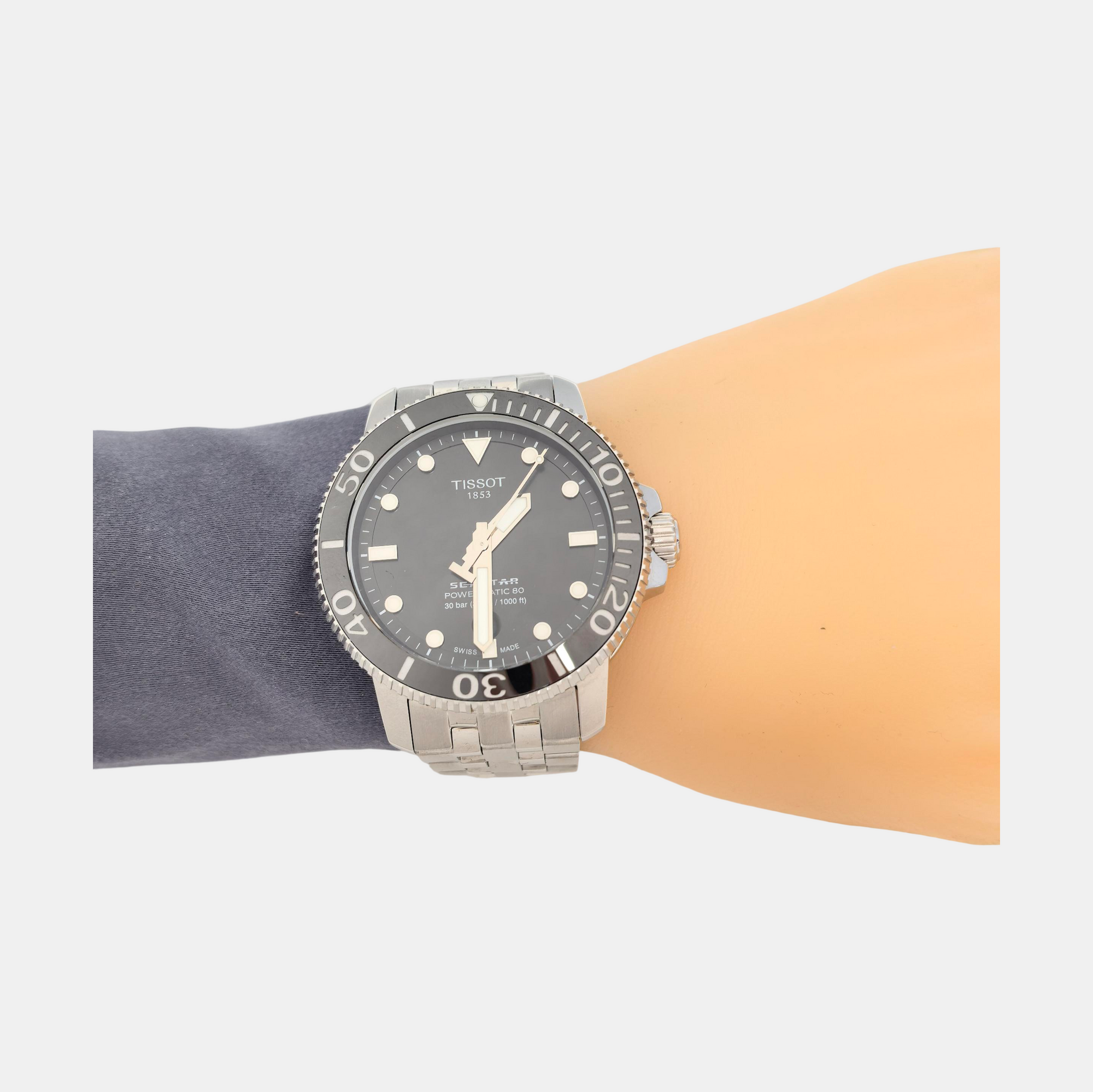 Seastar 43mm Black Automatic Watch