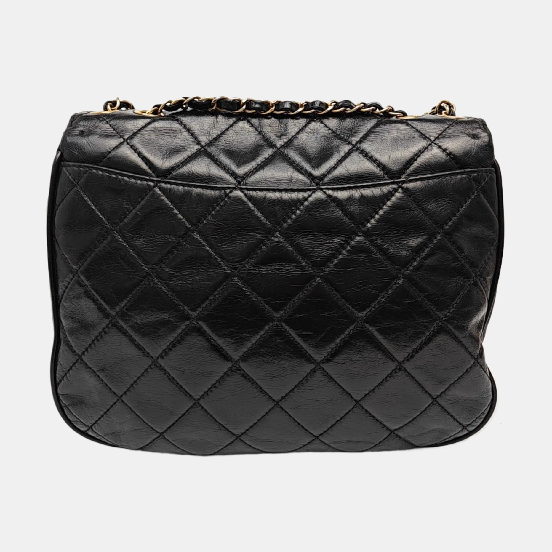 Quilted Calfskin Shoulder Bag Black