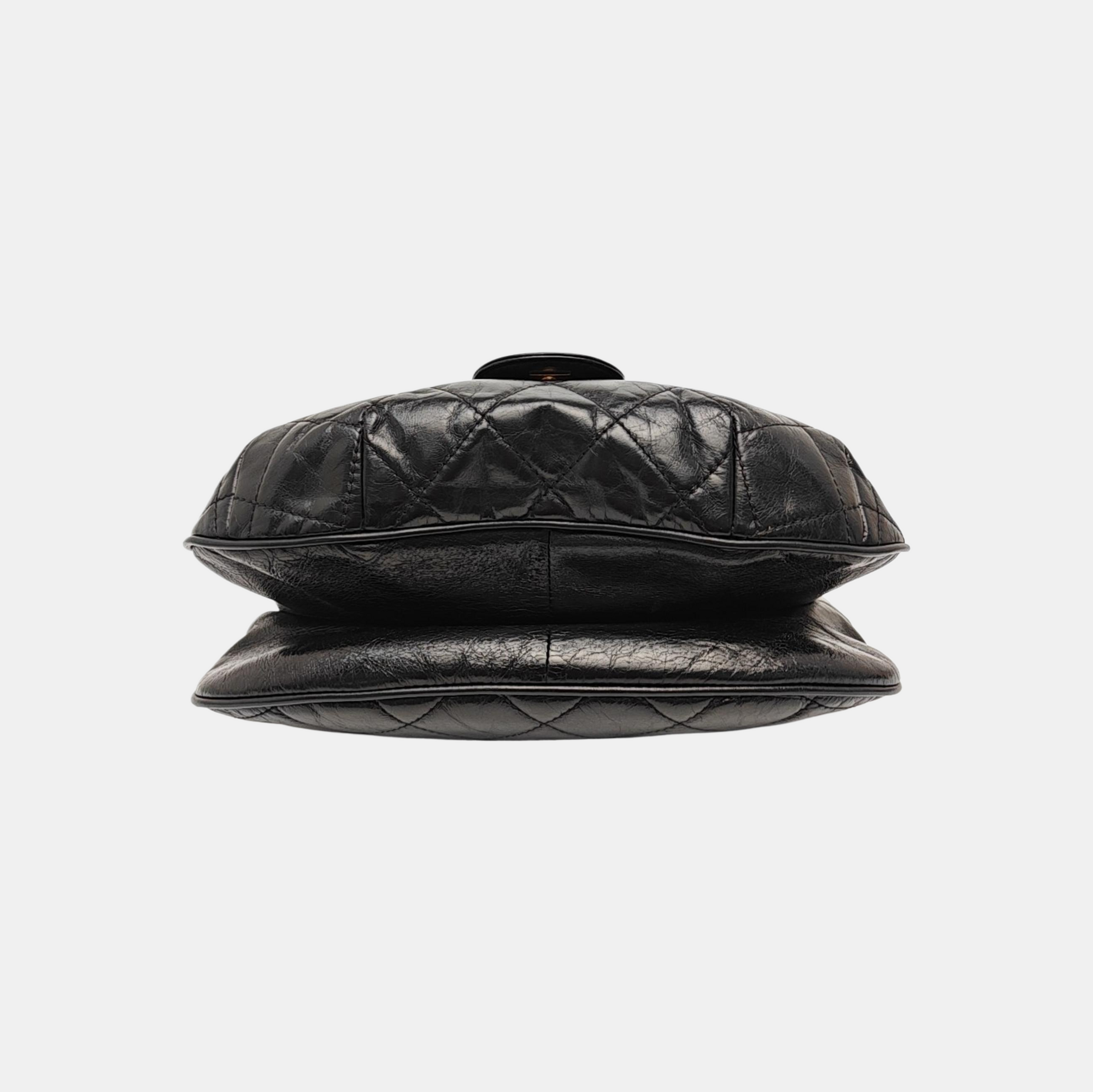 Quilted Calfskin Shoulder Bag Black