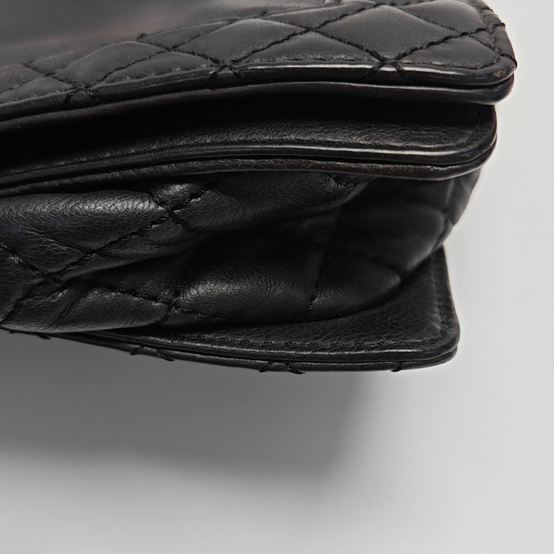 BOY CHANEL Large Quilted Calfskin Black