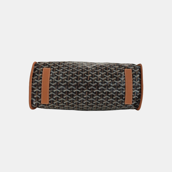 Coated Canvas Shoulder Bag Brown