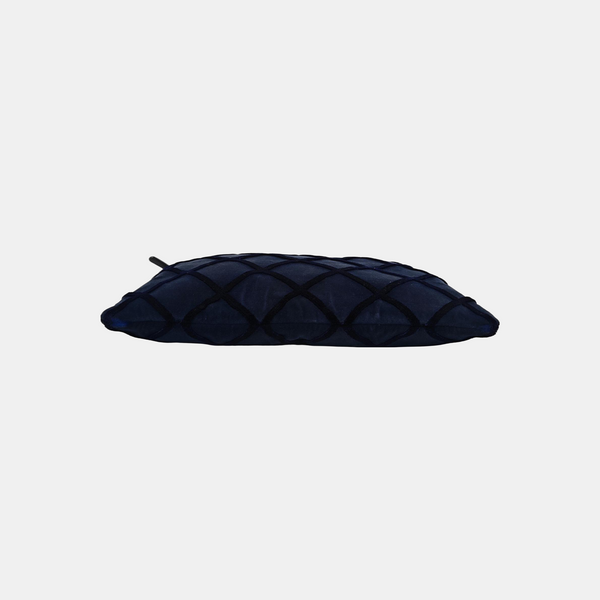 Quilted Velvet Clutch Blue