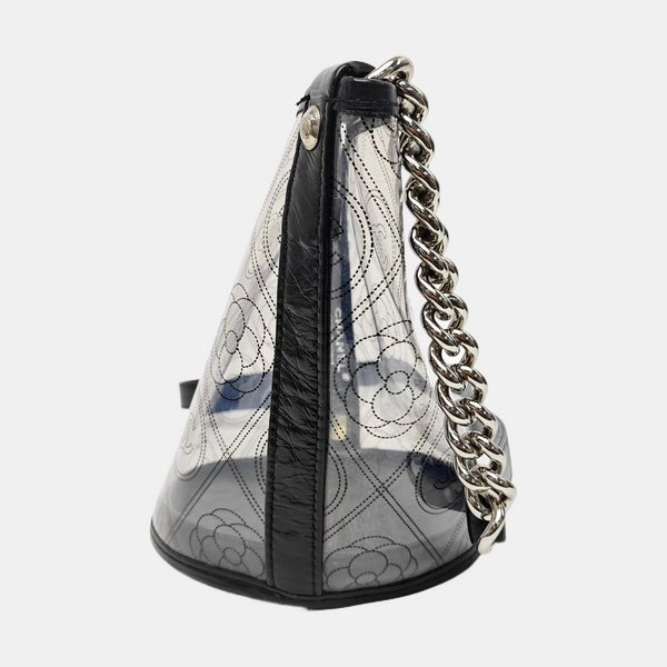 Quilted Special Material Bucket Bag Clear