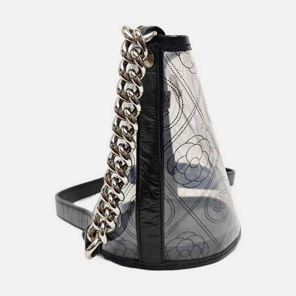 Quilted Special Material Bucket Bag Clear