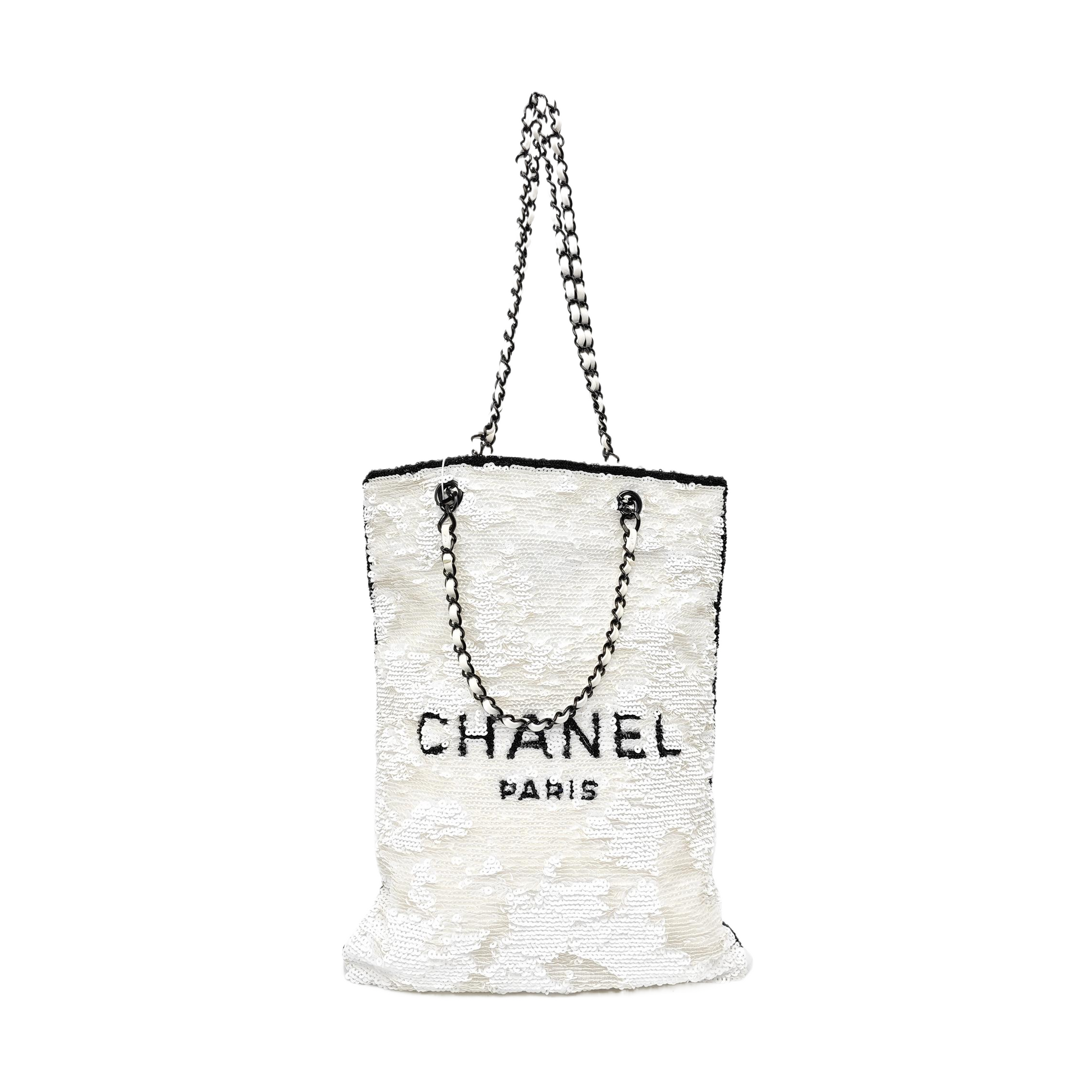 Sequins Shoulder Bag White