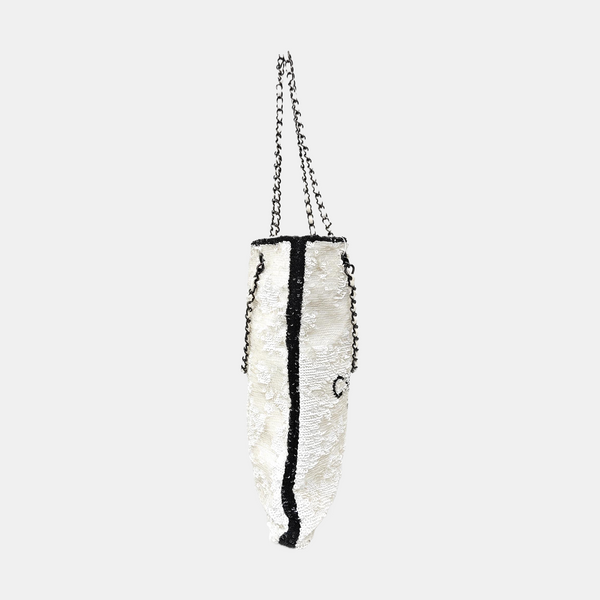 Sequins Shoulder Bag White