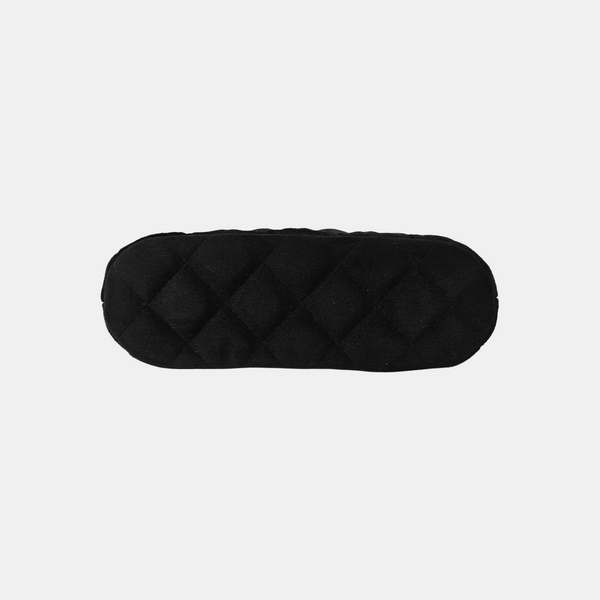 Quilted Velvet Shoulder Bag Black
