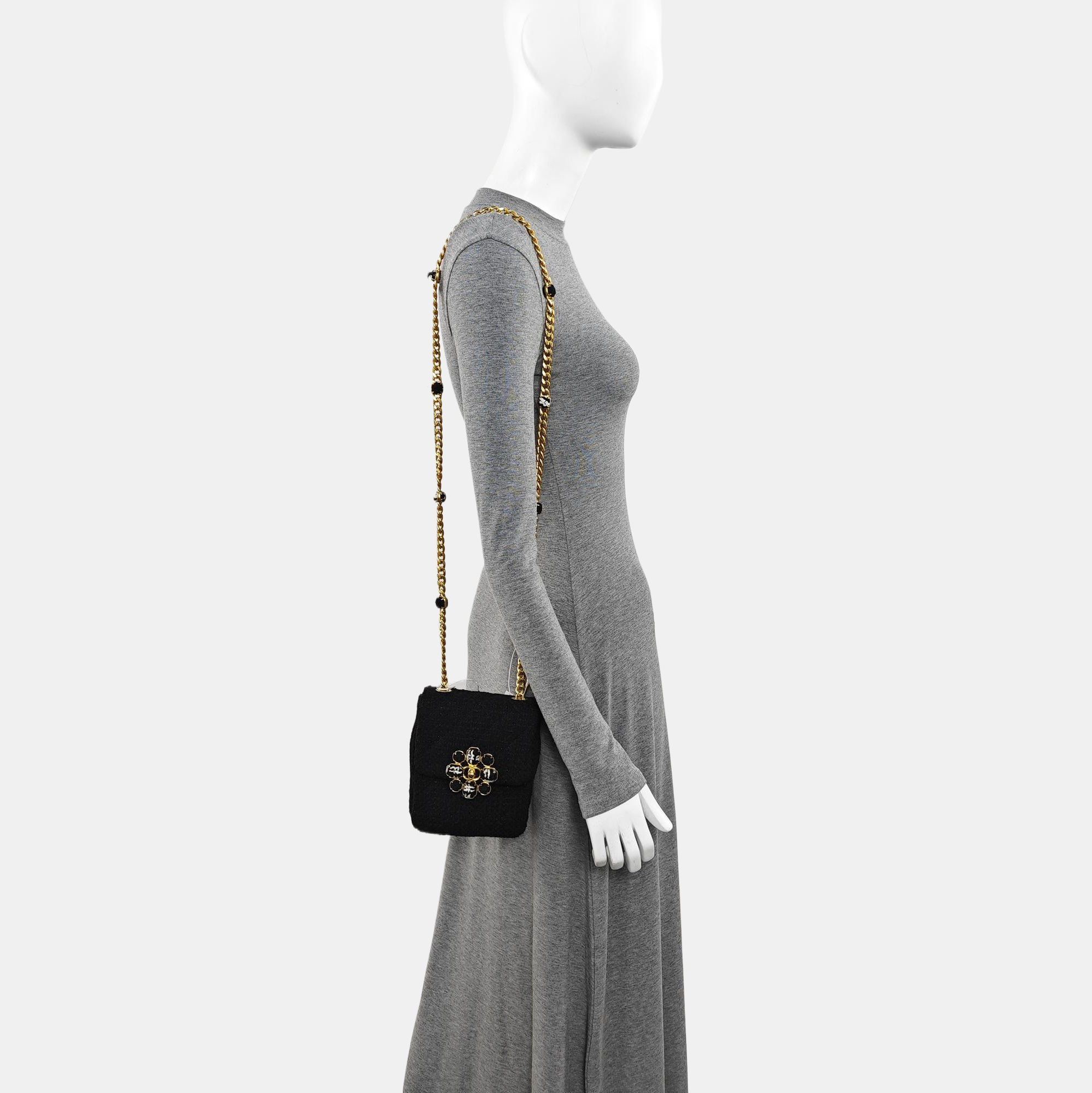 Fabric Shoulder Bag Black