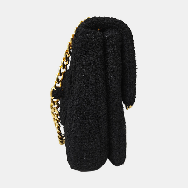 Fabric Shoulder Bag Black