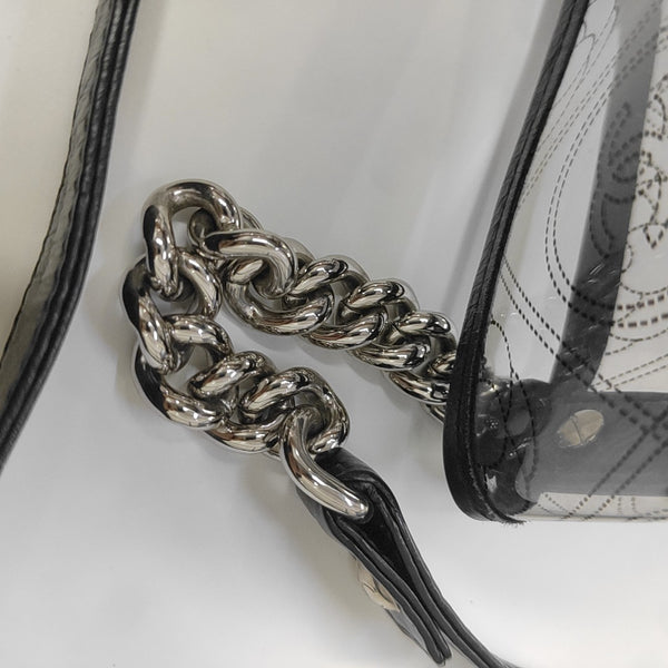 Quilted Special Material Bucket Bag Clear