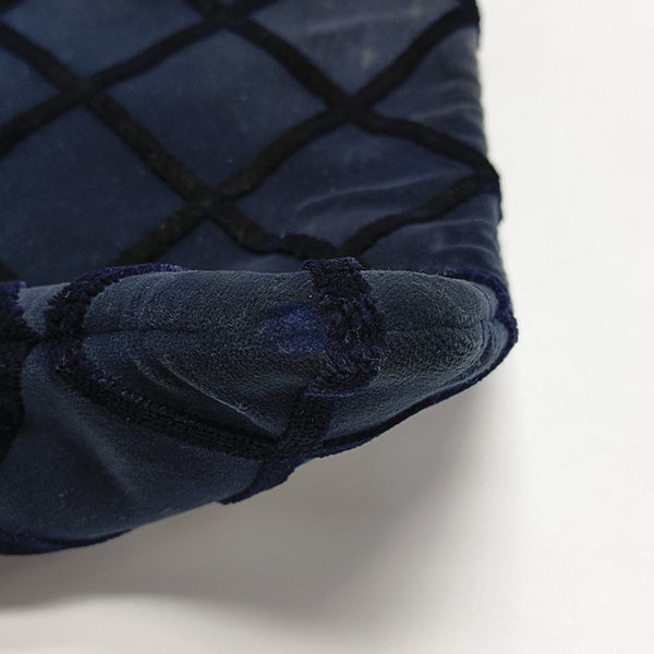 Quilted Velvet Clutch Blue