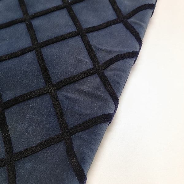 Quilted Velvet Clutch Blue