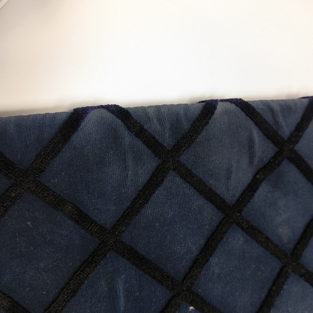 Quilted Velvet Clutch Blue