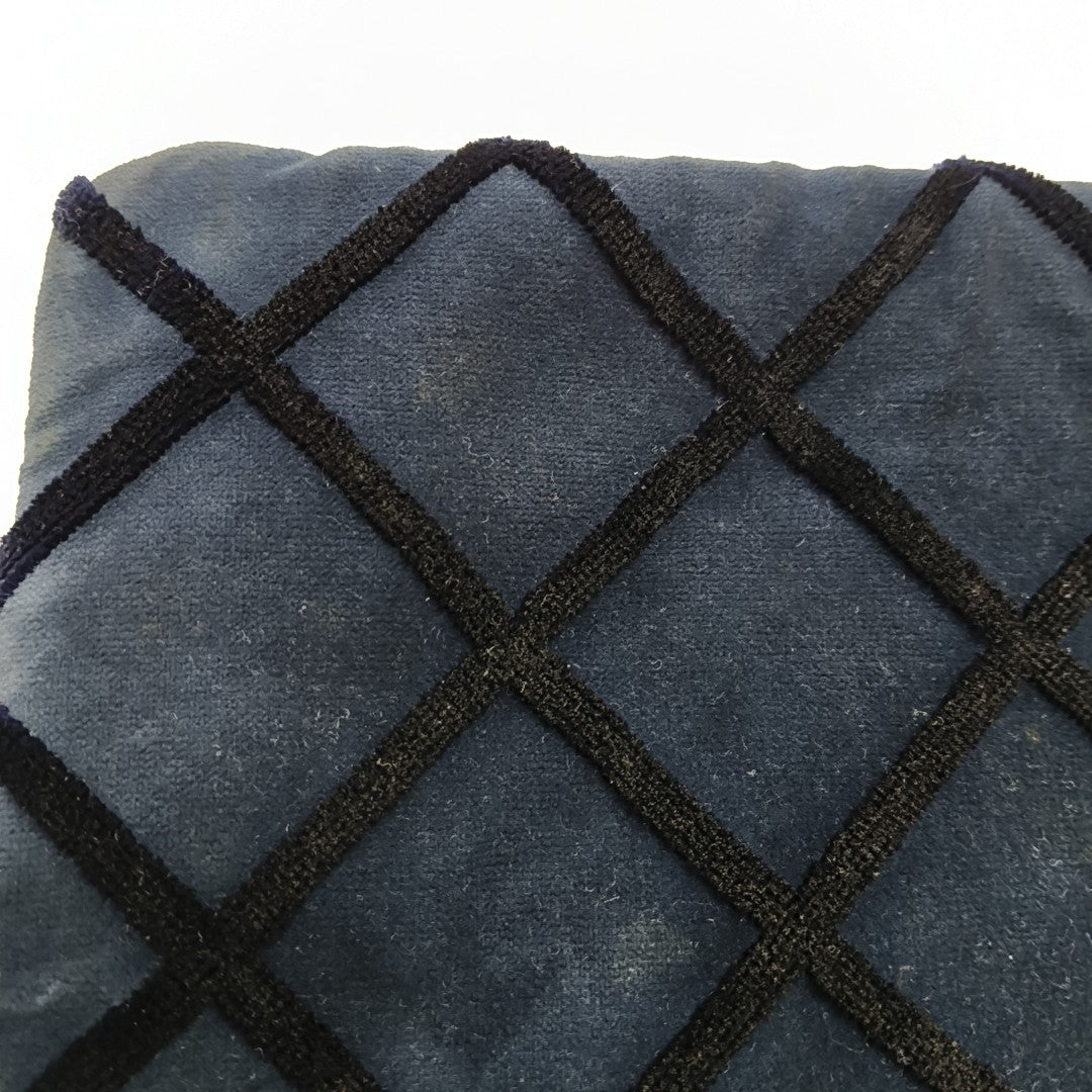 Quilted Velvet Clutch Blue