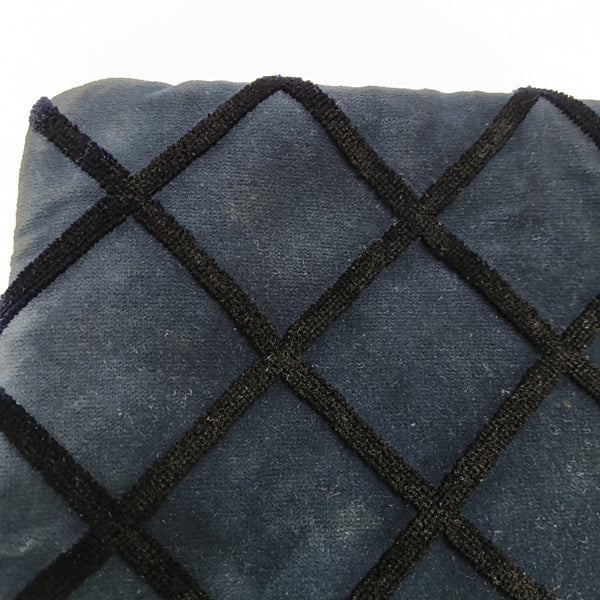 Quilted Velvet Clutch Blue